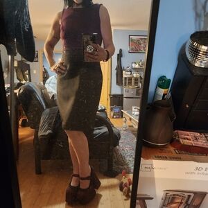 Calvin Klein Charcoal Pencil Skirt